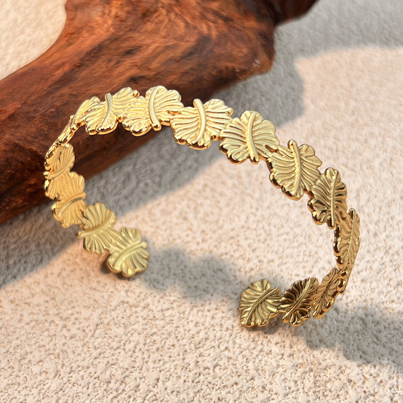 Stylish Gold Plated Flower Wid - DippedShop Wholesale - #1587