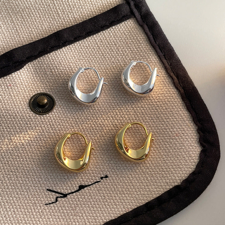 Minimalist Irregular Hoop Earrings - DippedShop Wholesale - #1859