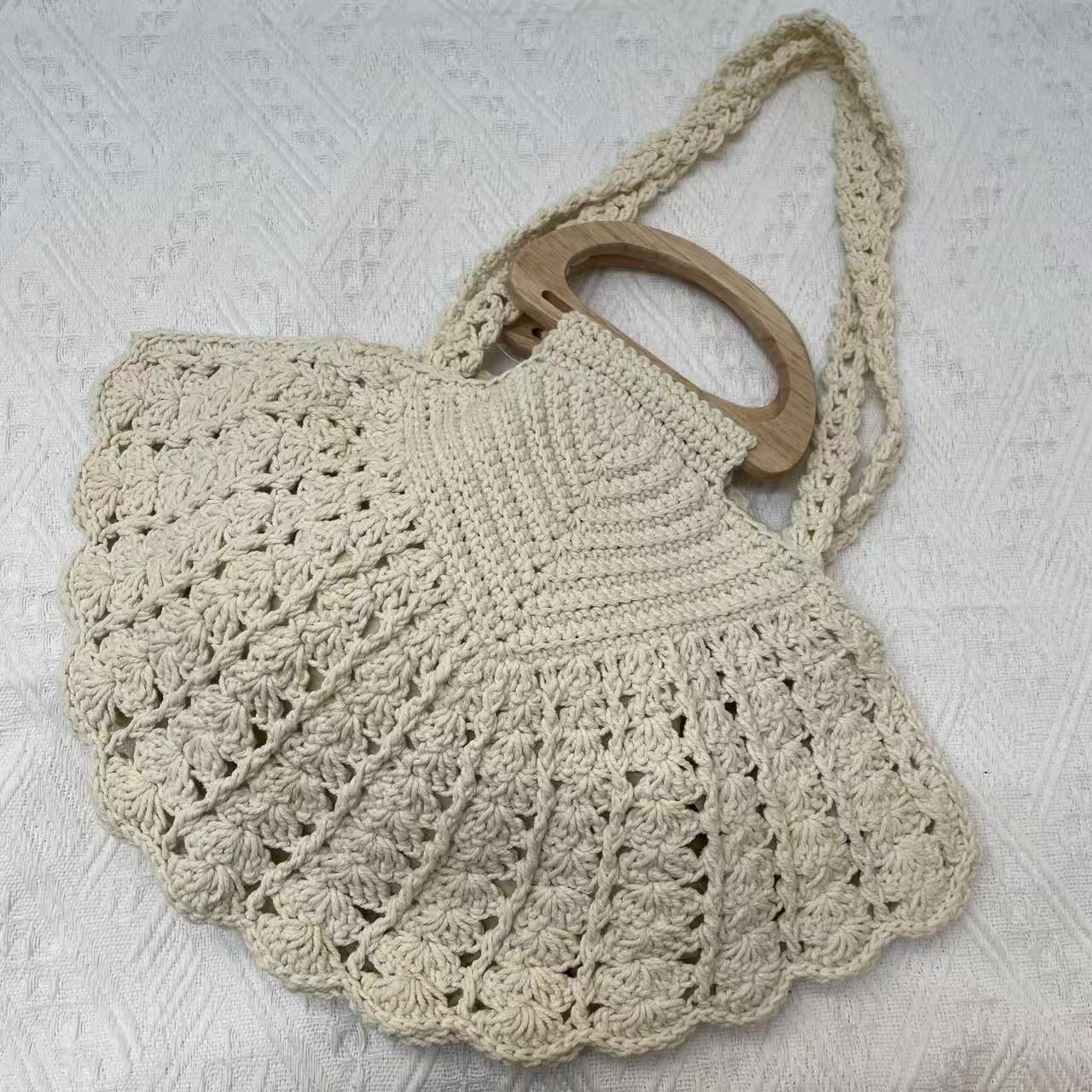 Crochet Shell Tote Bag - DippedShop Wholesale - #0899