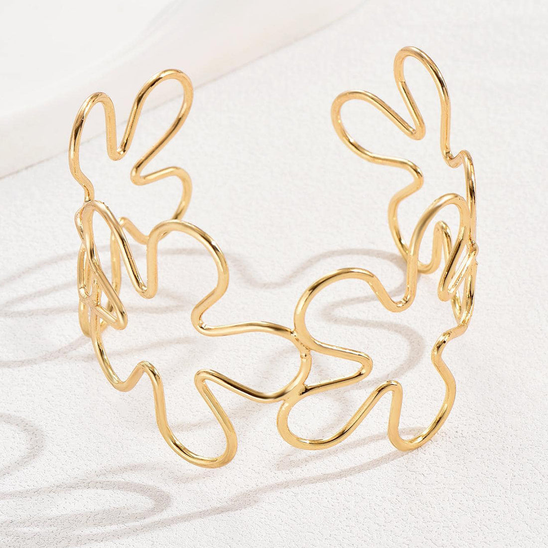 Simple Flower Hellow Out Arm Cuff DPJAC1