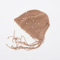 Vintage Pearl Tassel Hollow Out Crochet Beanie Hat MK2CK6W6HAT57