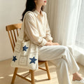 Retro Jacquard Hollow Out Knit Shoulder Bag 6W10BBG1761