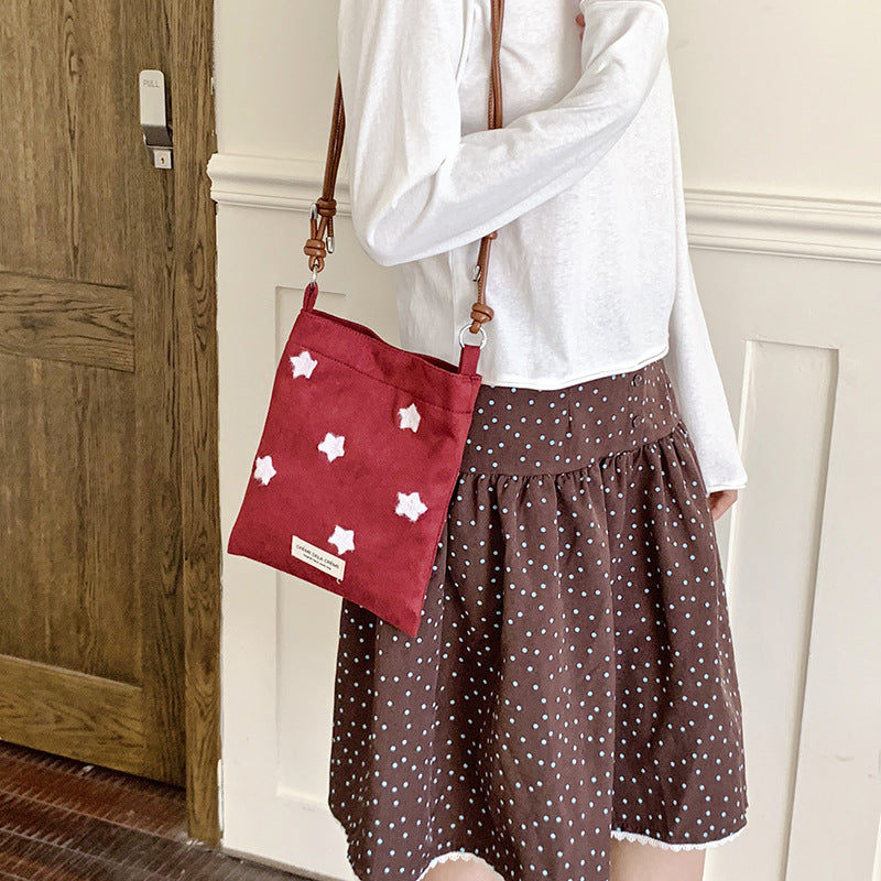 Sweet Star Embroidery Mini Crossbody Phone Bag 6W10BBG2370