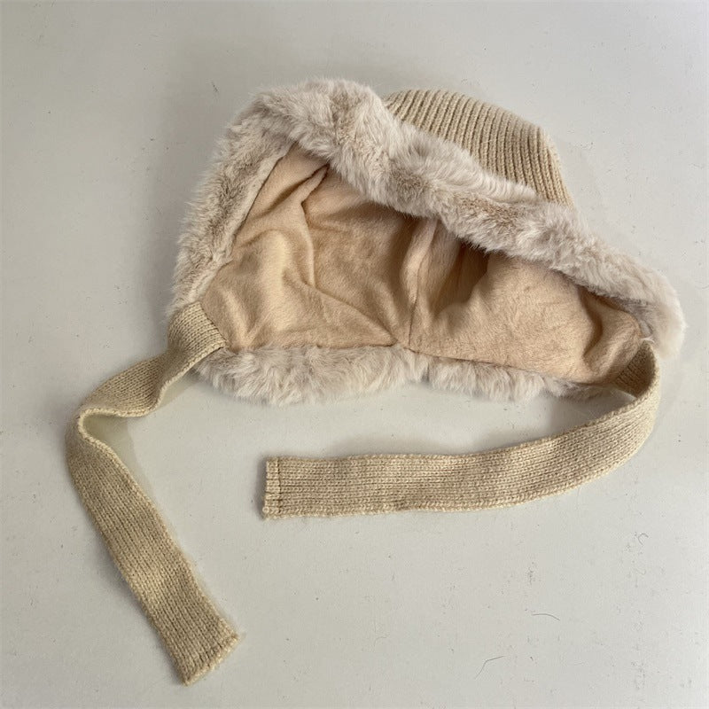 Faux Fur Earflap Beanie - DippedShop Wholesale - #3123