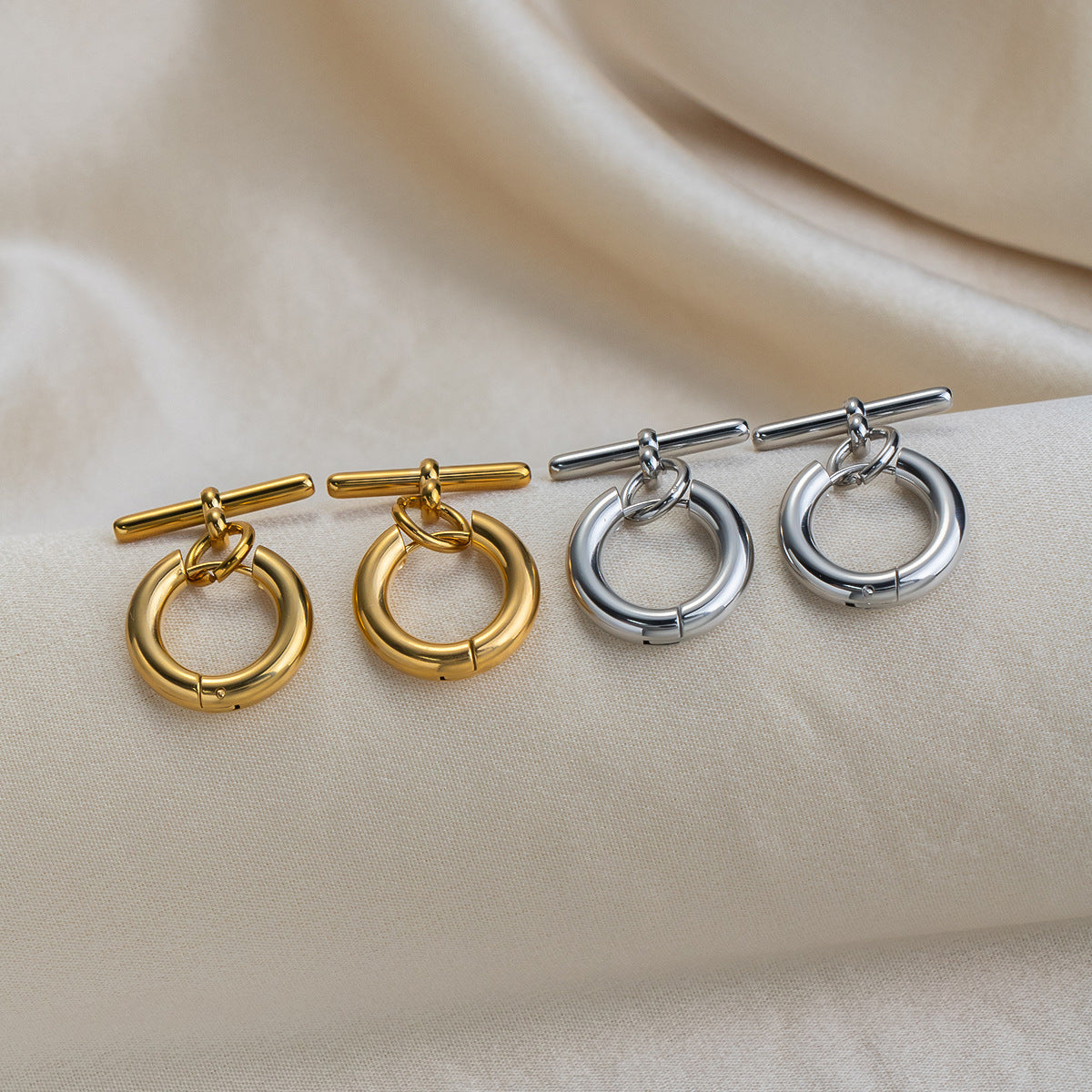 Geometric Hoop Earrings - DippedShop Wholesale - #0931