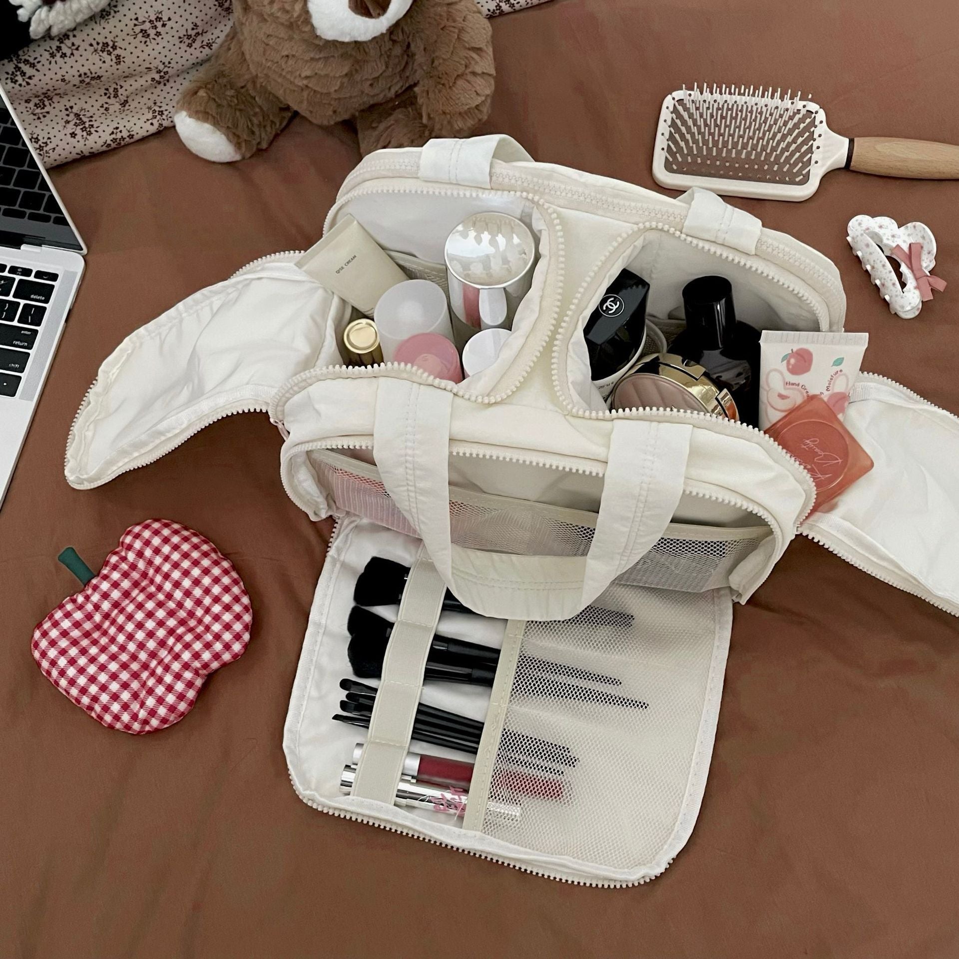 Solid Color Large Capacity Multi Layer Makeup Bag MK2BW6S10BOB91