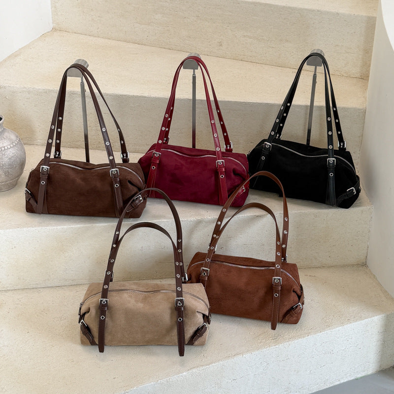 Fashion Suede Large Capacity Shoulder Bag 6W10BBG1855