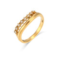 Gold Plated Cubic Zirconia Ring - DippedShop Wholesale - #2323