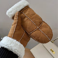 Faux Suede Winter Mittens - DippedShop Wholesale - #3971
