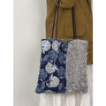 Vintage Hydrangea Print Lace Floral Shoulder Bag 6W10BBG1993