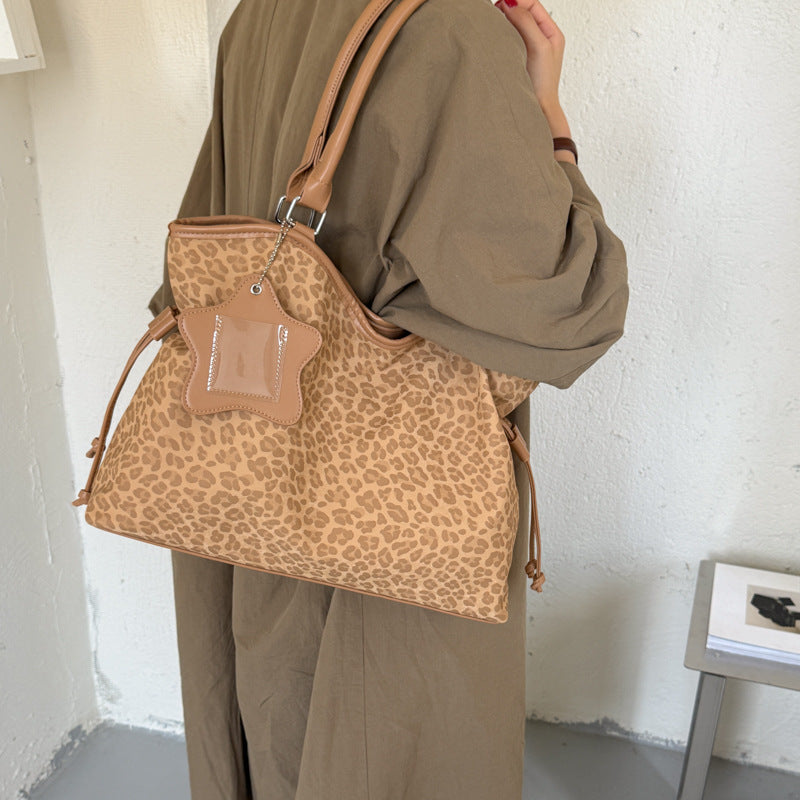 Stylish Leopard Print Large Capacity Tote Bag 6W10BBG1863