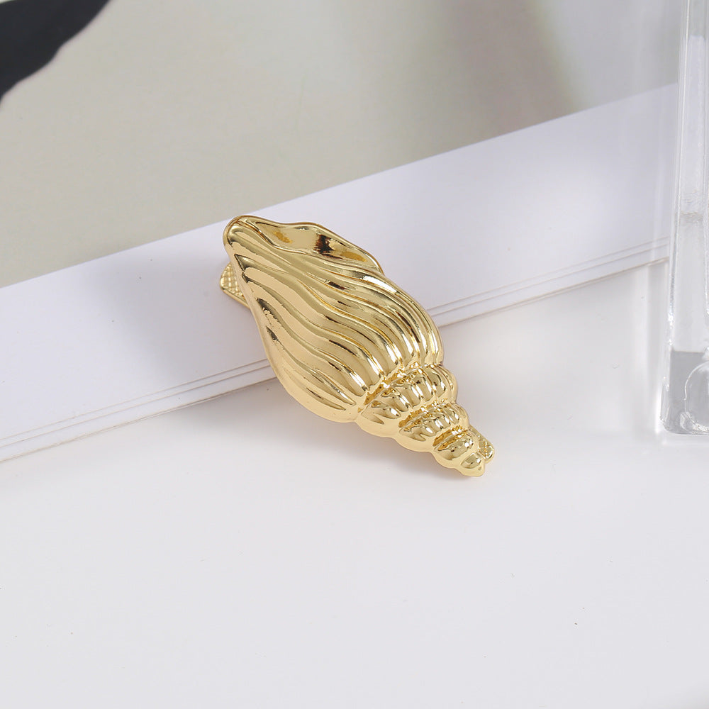 Minimalist Starfish Shell Gold Plated Hair Claw MK2MBEP6W6HCP369