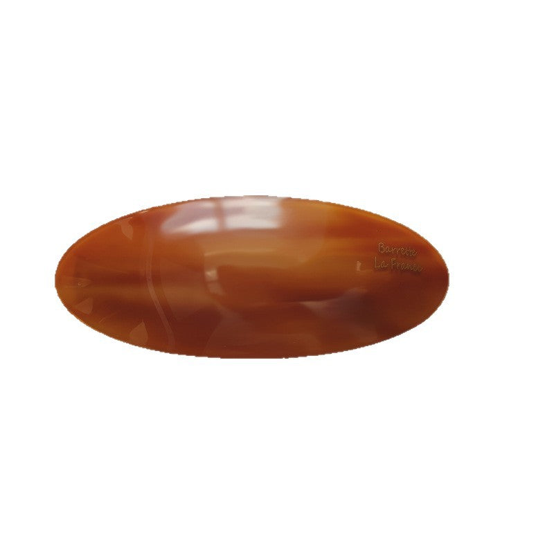 Vintage Tortoise Shell Acetate Oval Hair Barrette 6W6HCP1619