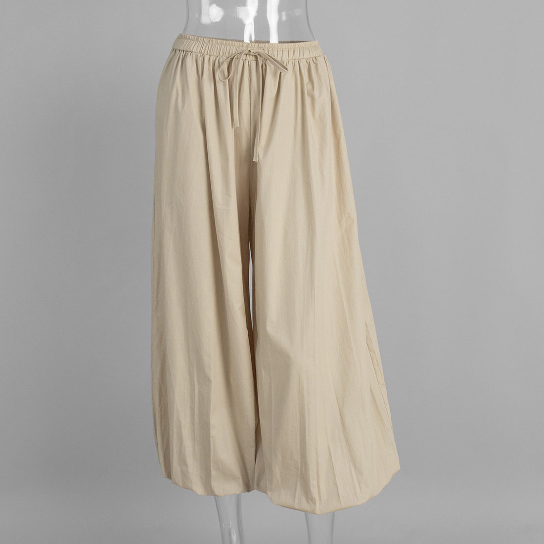Simple Solid Color Elastic Waist Harem Pants DP25G902