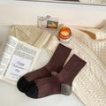 Minimalist Striped Color Block Knit Slouchy Socks 6W8FSO706