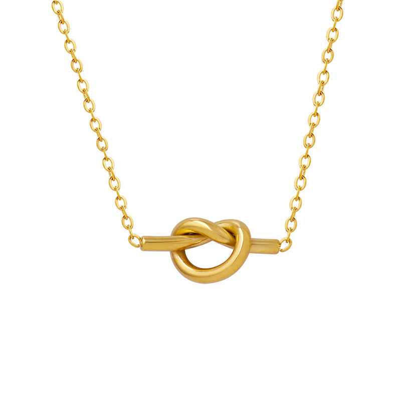Minimalist Heart Knot Necklace - DippedShop Wholesale - #5075