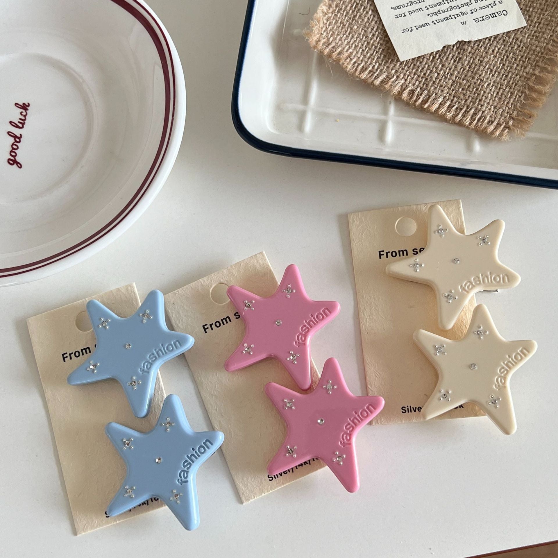 Cute Solid Color Star Duckbill Hair Clip MK2PM6W6HCP07