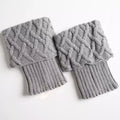Diamond Crochet Short Cable Knit Boot Cuffs 6W8FSO882