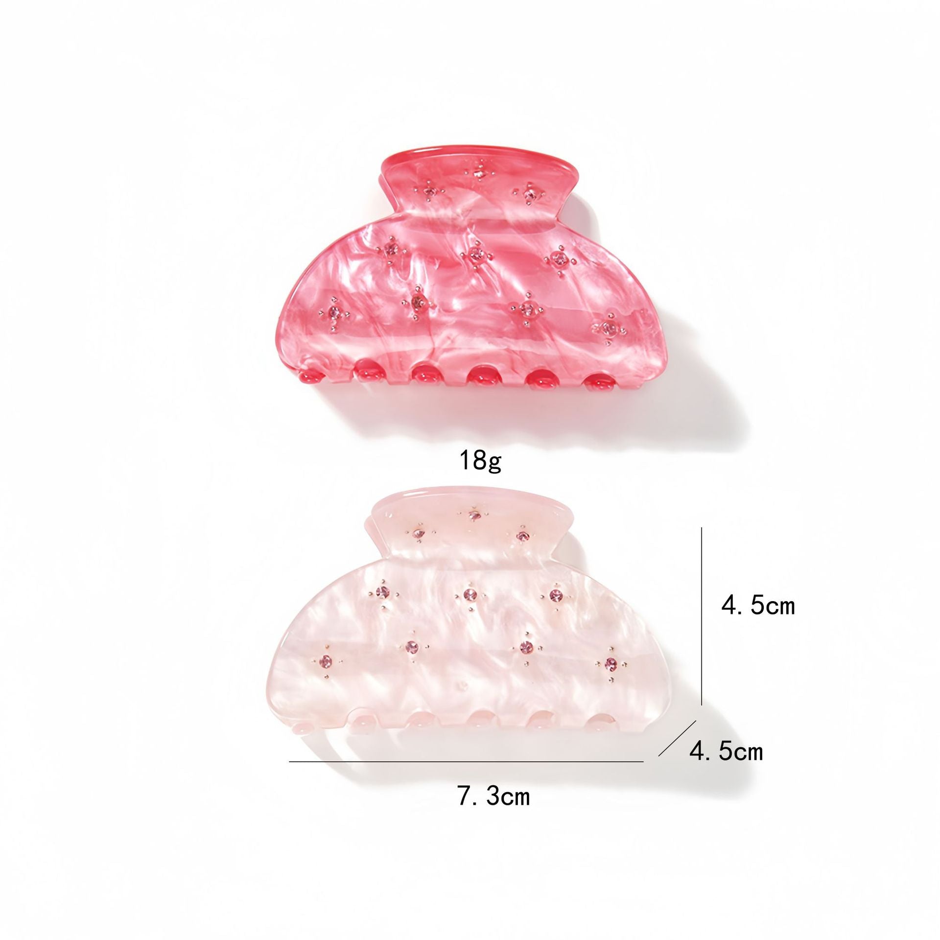 Cute Floral Rhinestone Acetate Medium Hair Claw 8AS6HCP257T