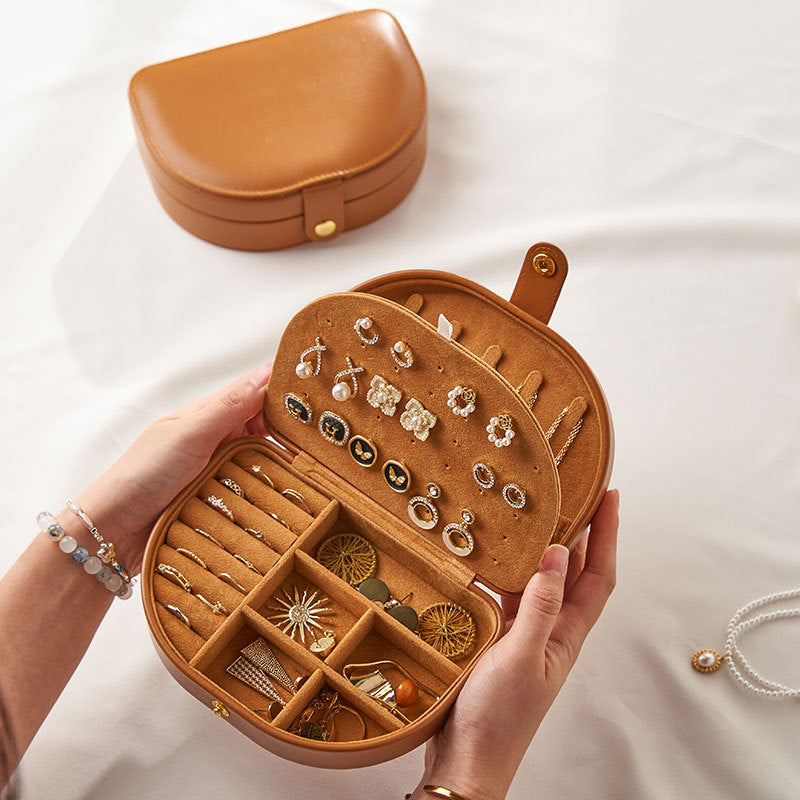 Vintage Solid Color Portable Jewelry Case DP25B909