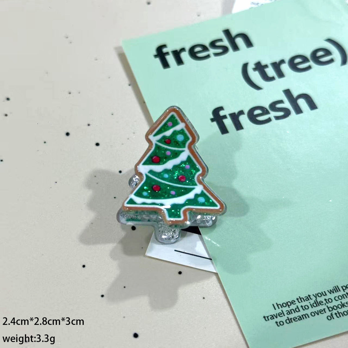 Fresh Christmas Tree Pattern Hair Claws 6W6HCP1696