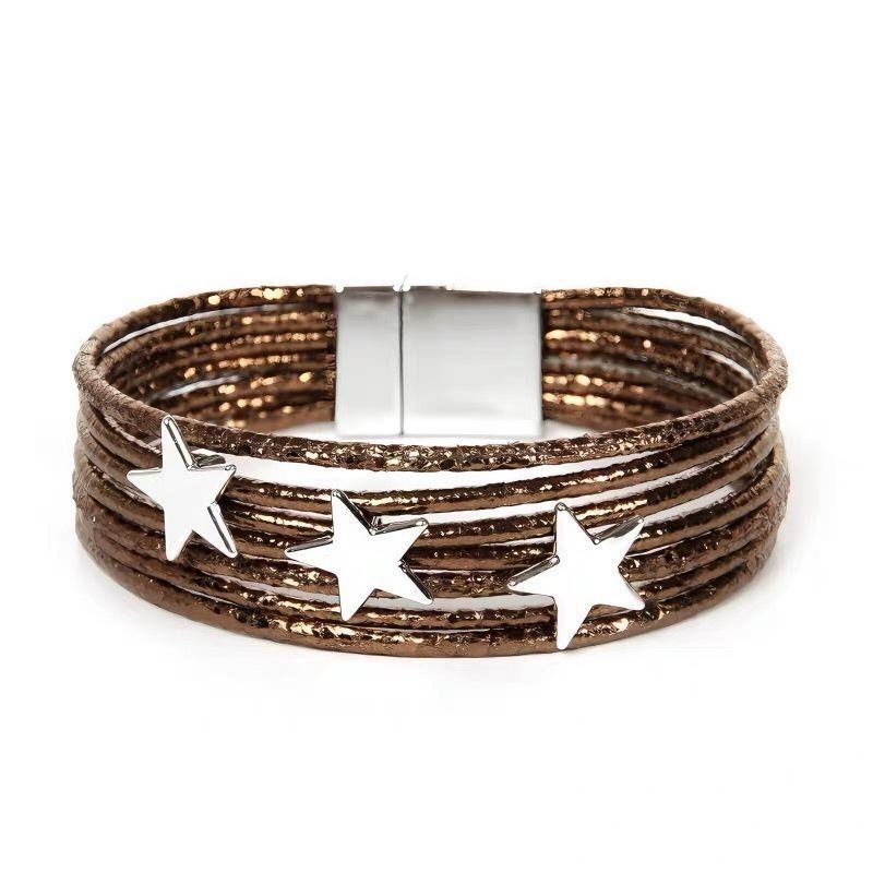 Retro Multi Layer Pu Rope Star - DippedShop Wholesale - #6275