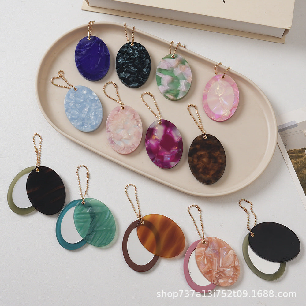 Oval Acetate Bag Charm - DippedShop Wholesale - #6003