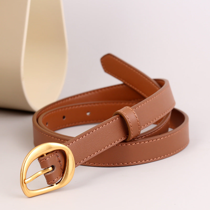 Trendy Solid Color Adjustable Leather Waist Belt 6W6JBT149