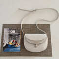 Fahion Half-Moon Solid Color Crossbody Bag 6W10BBG1983