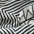 Elegant Color Block Striped Soft Square Scarf MK2BW6W6NSI05