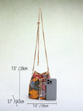 Flower Embroidery Sequin Bucket Bag - DippedShop Wholesale - #2707