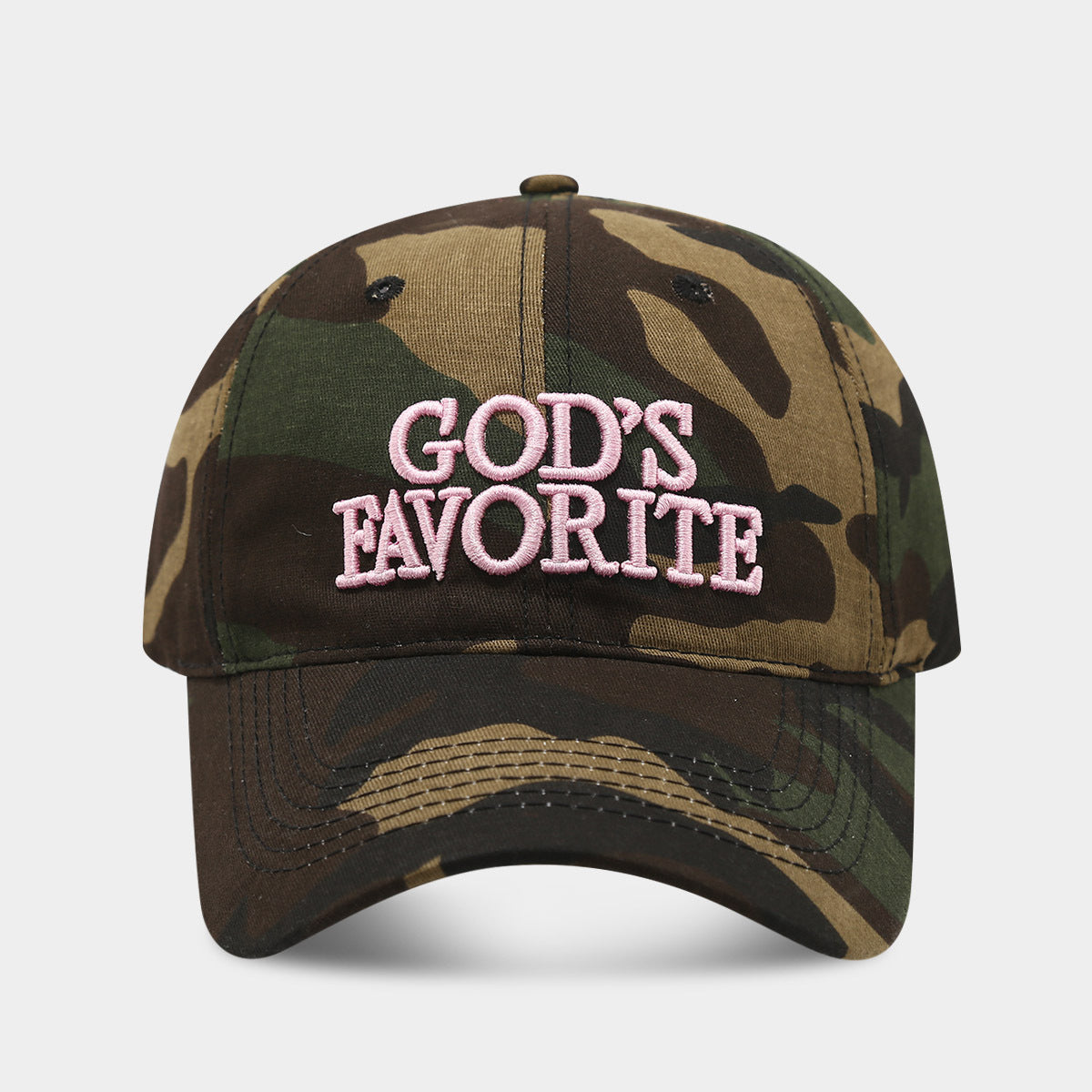 Retro Distressed Camo Embroidery Baseball Cap 8BK6HAT194L