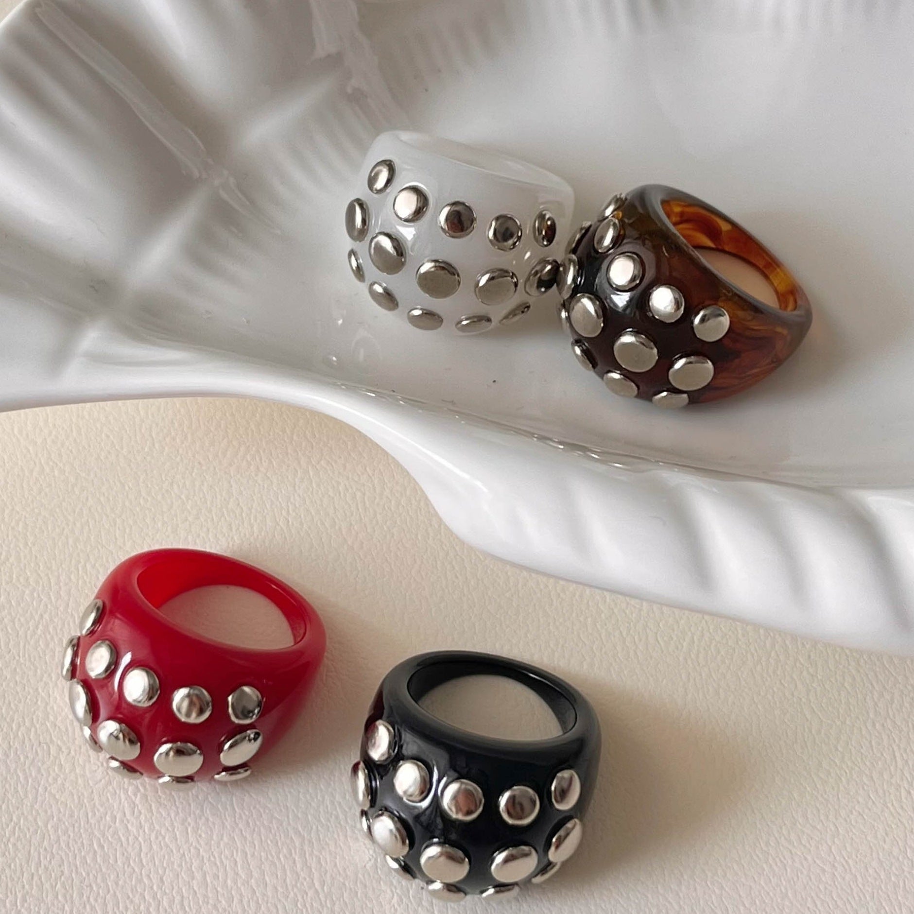 Vintage Chunky Sliver Rivet Re - DippedShop Wholesale - #9683