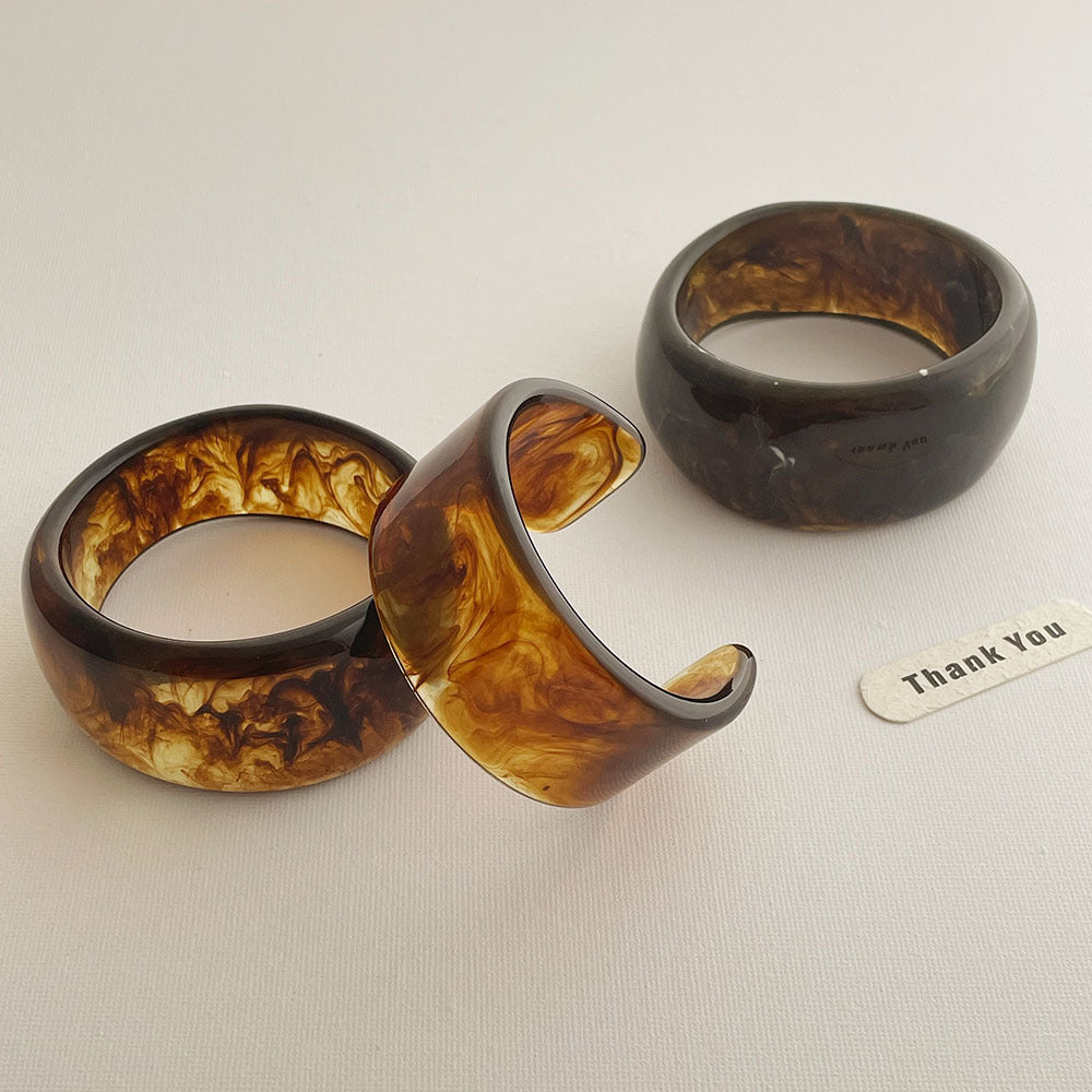 Wide Vintage Tiedye Acrylic Bracelets DP25D635