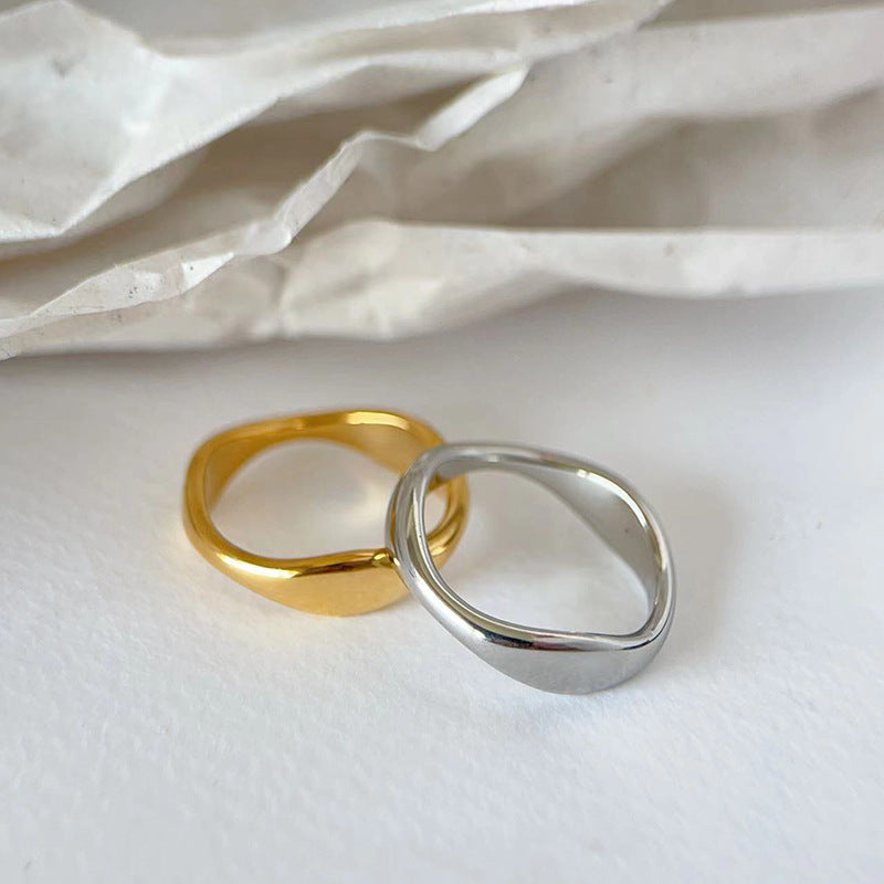 Irregular Gold Plated Ring - DippedShop Wholesale - #9539