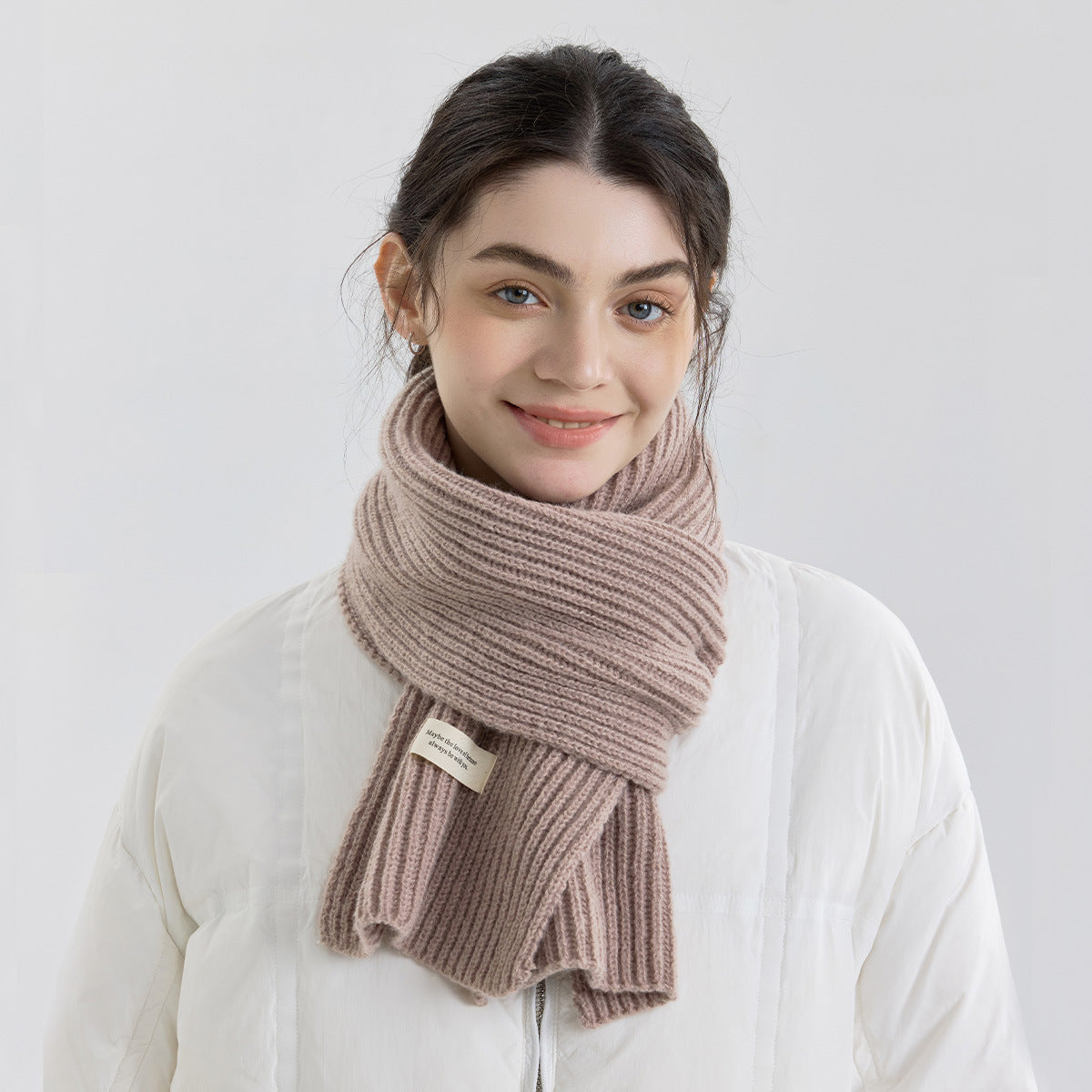 Versatile Knit Imitation Cashmere Scarf 6W6NSW251