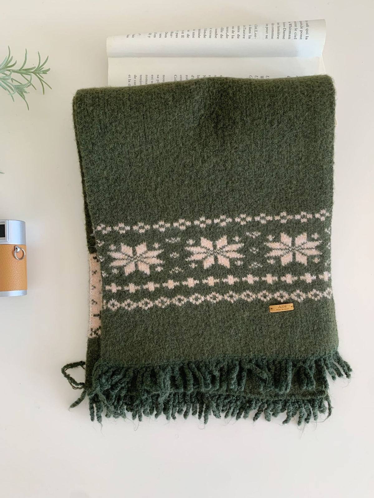Fair Isle Knit Scarf - DippedShop Wholesale - #7139