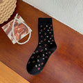 Floral Bow Crew Socks - DippedShop Wholesale - #0371