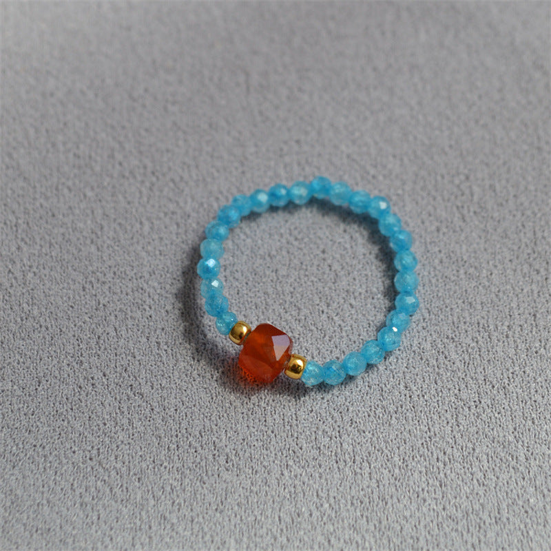 Color Block Beaded Chain Ring - DippedShop Wholesale - #7507