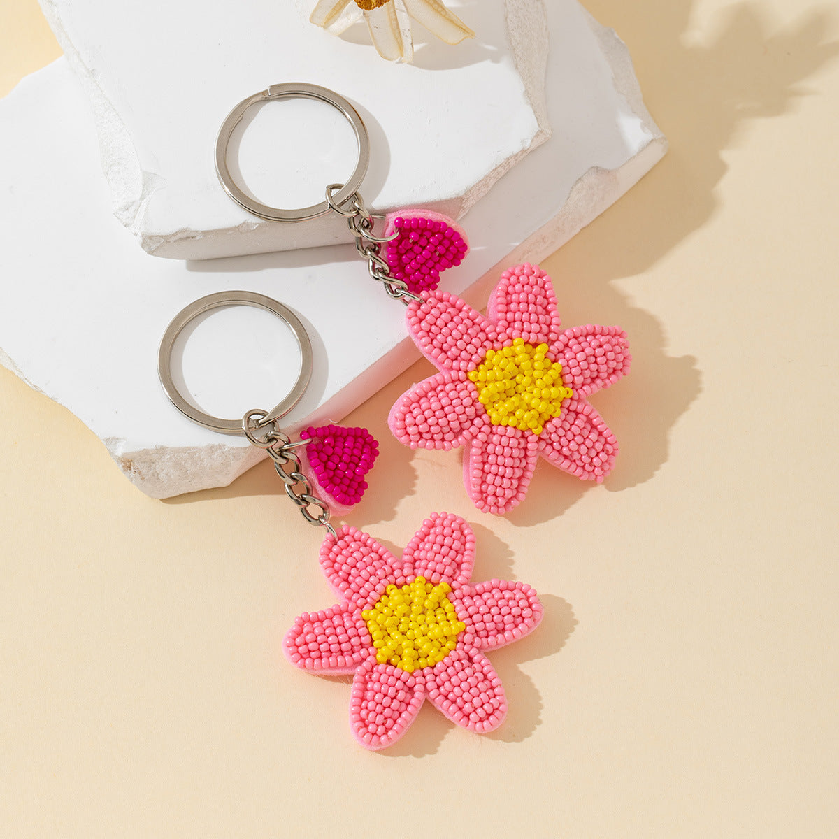 Sweet Handmade Beads Floral Pendant Bag Charm 6W10BBC750