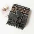 Vintage Soft Plaid Tassel Scarf 6W6NSW289