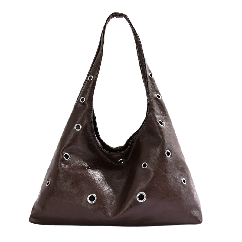 Trendy Punk Metal Grommet Handbag Shoulder Bag 6W10BBG1897