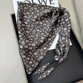 Chic Solid Color Floral Print Silk Scarf 6W6NSI215