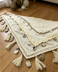 Vintage Hollow Shell Tassel Triangle Headscarf Hip Scarf 6W1SL13