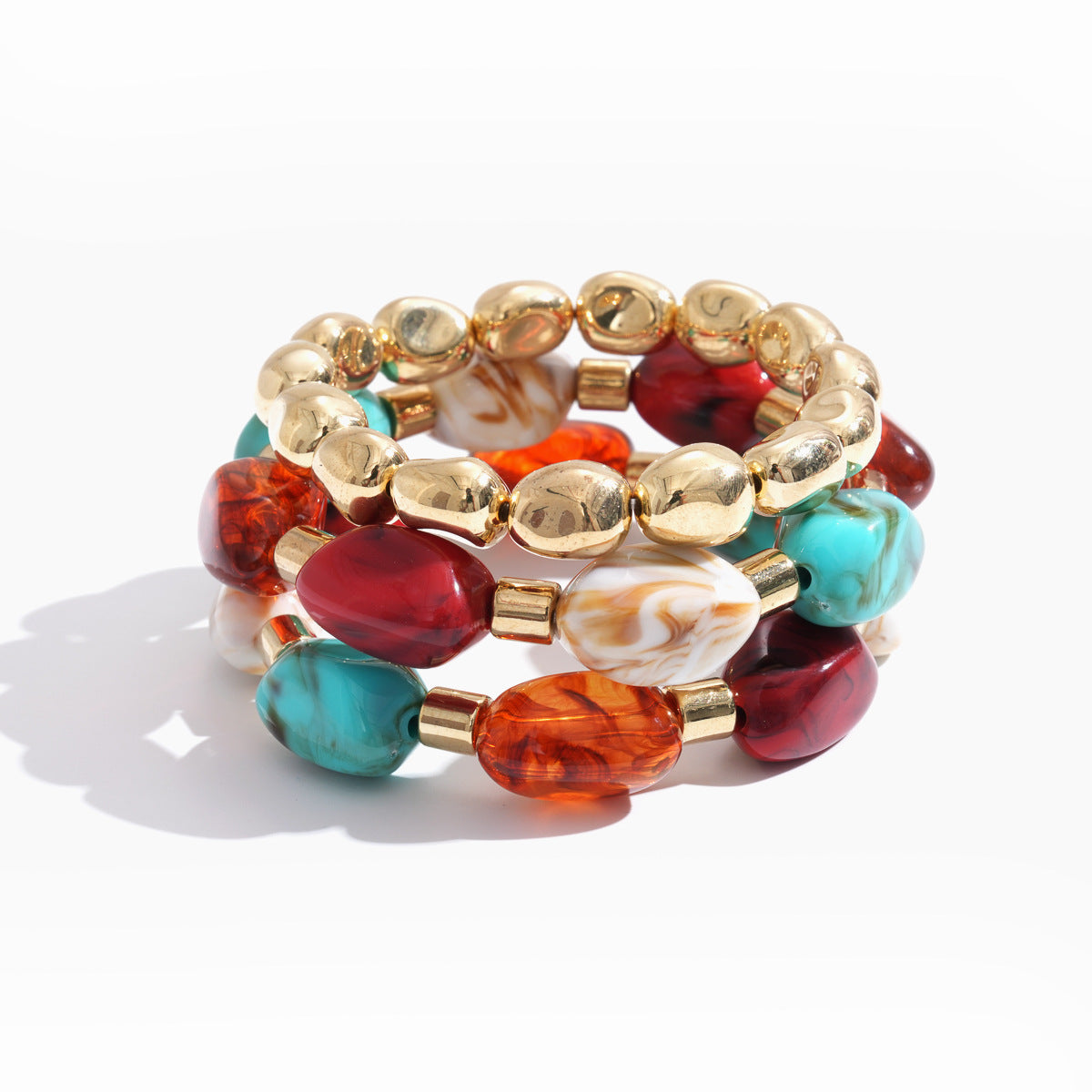 Boho Style Irregular Beaded Chain Bracelets 6W6JBR634