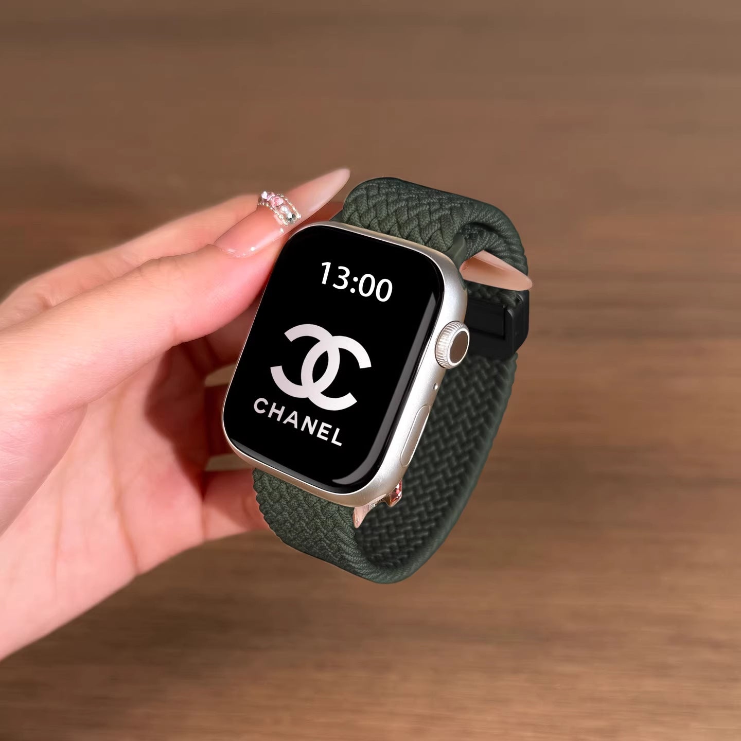 Minimalist Solid Color Nylon Weave Watch Band 6W6JWA114