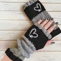 Cat Print Fingerless Gloves - DippedShop Wholesale - #9635