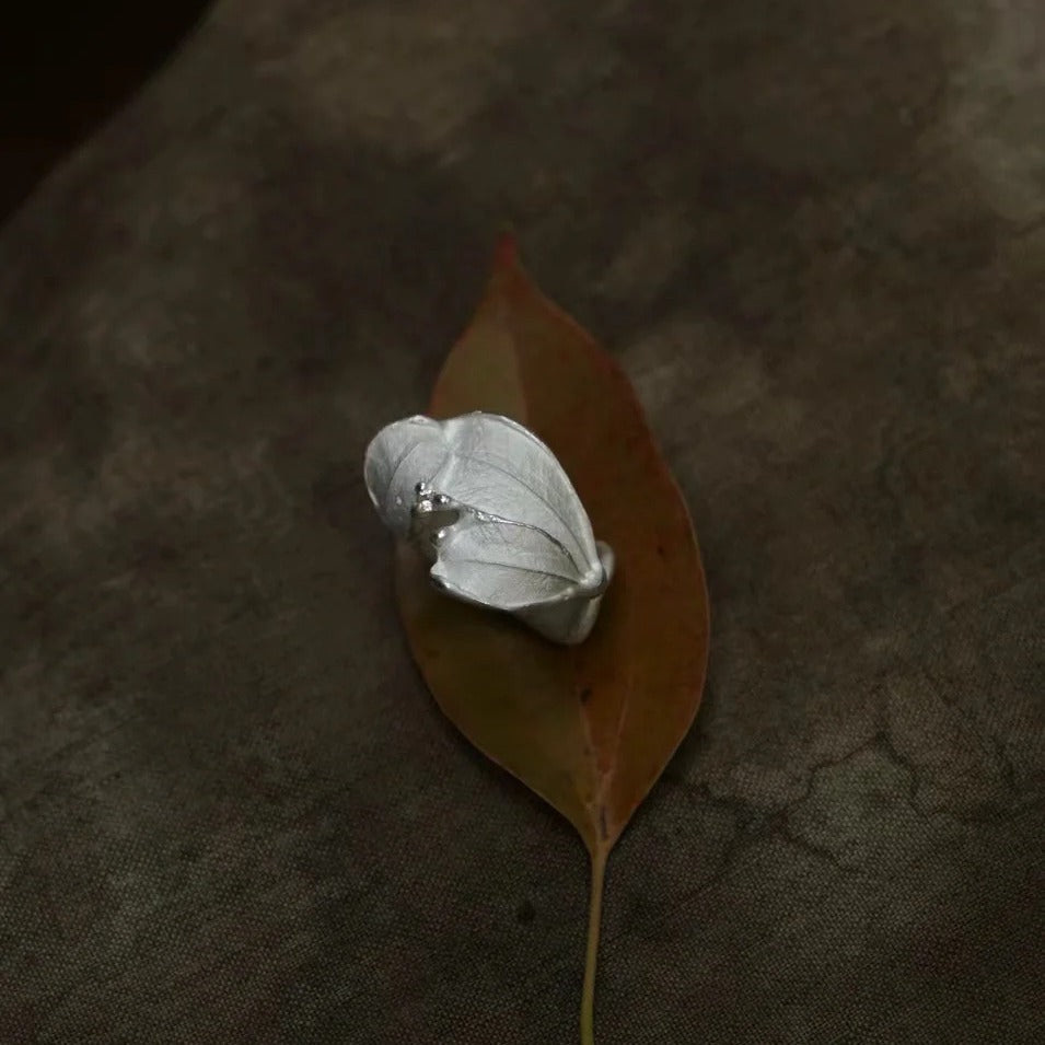 Chunky Leaf Open Ring - DippedShop Wholesale - #6211