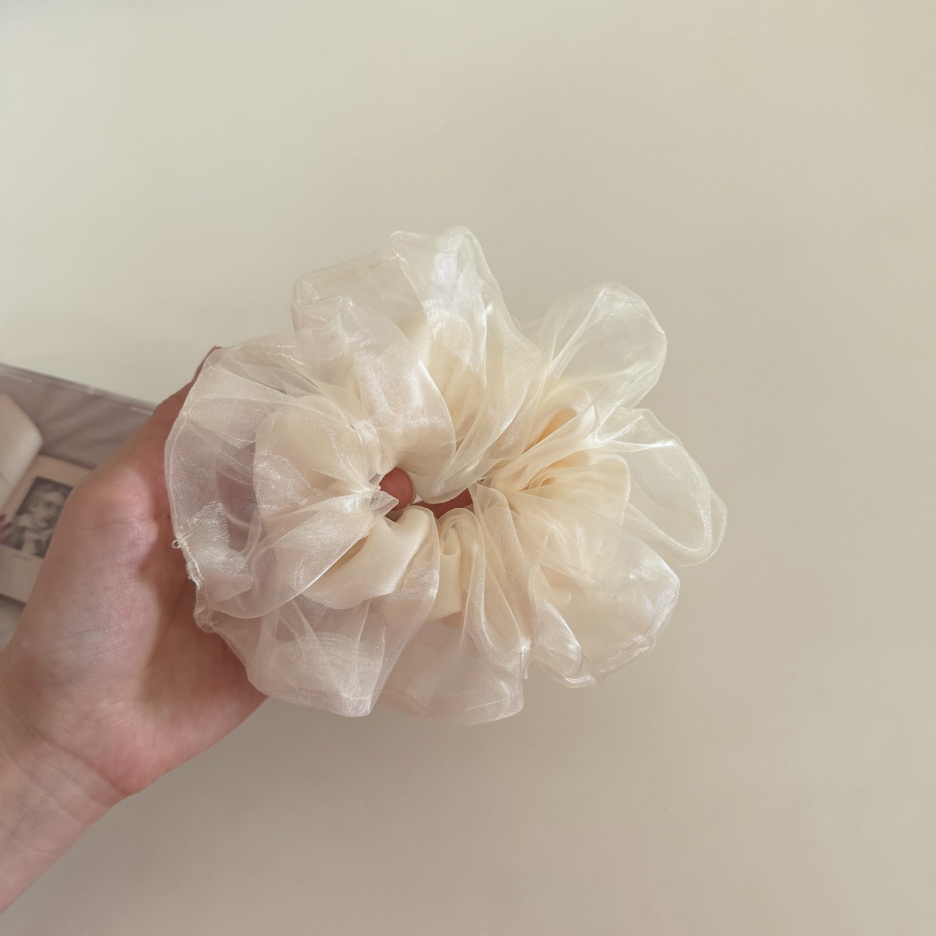 Minimalist Lustrous Double Layer Satin Scrunchies MK2BW6W6HSR82