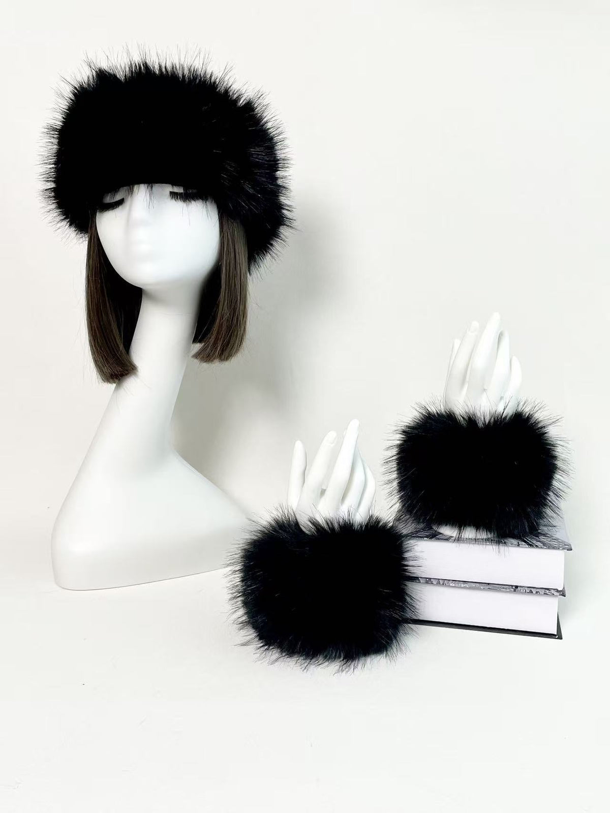 Faux Fur Headband Wrist Cuffs - DippedShop Wholesale - #7507